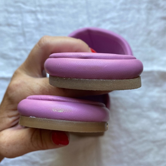 Beek Leather slides in Lilac - Picture 4 of 5